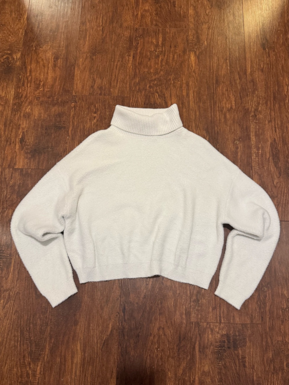 Zara White Turtleneck Sweater Large